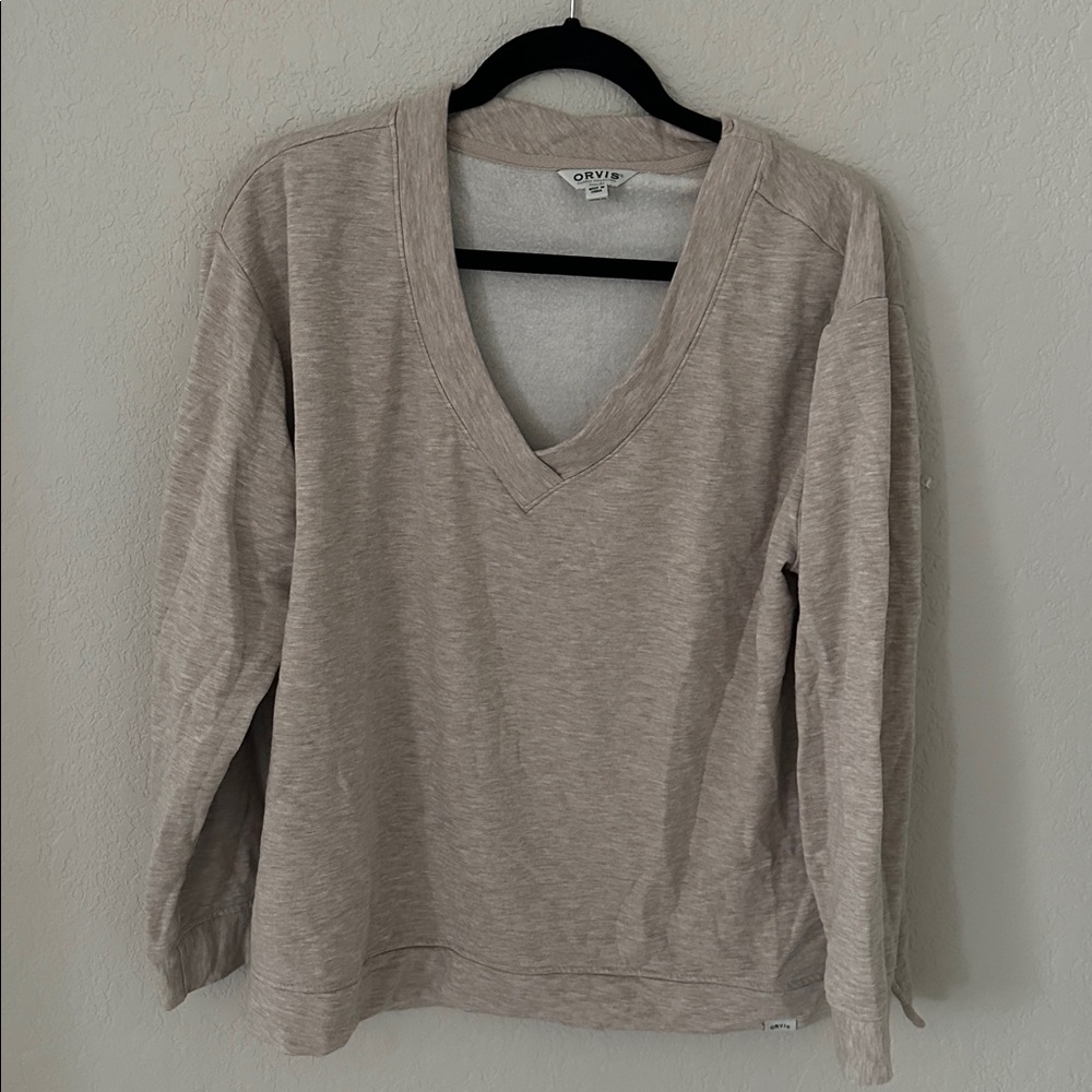 Orvis Beige Sweatshirt - Soft and Cozy